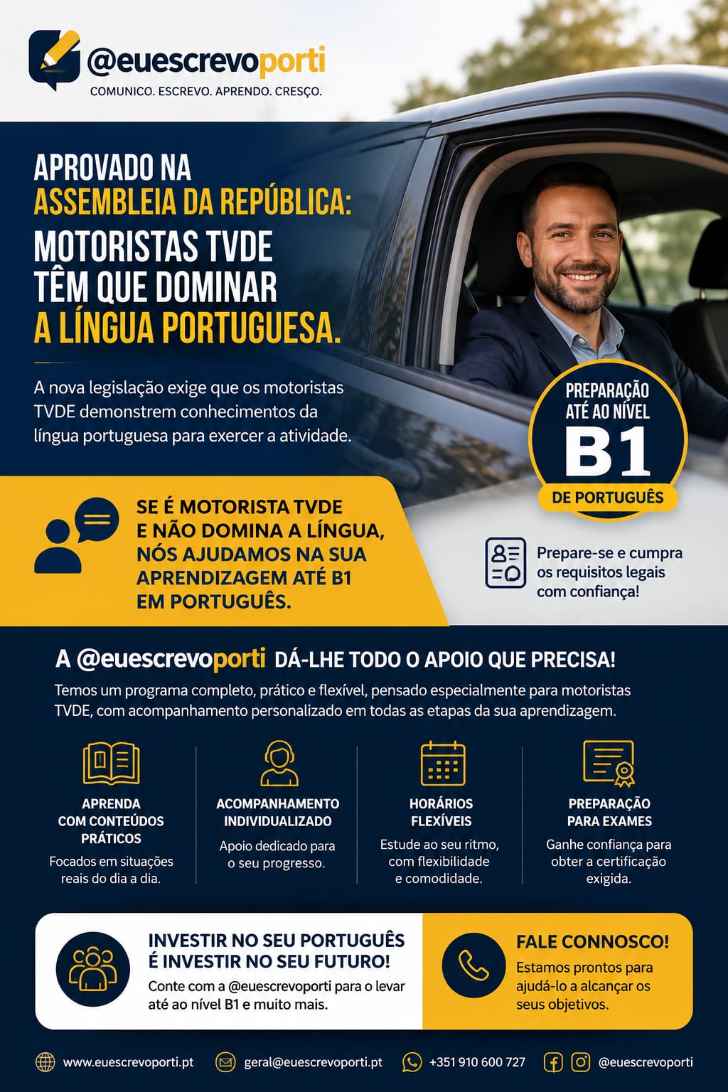 Motoristas TVDE - Certificação Língua Portuguesa