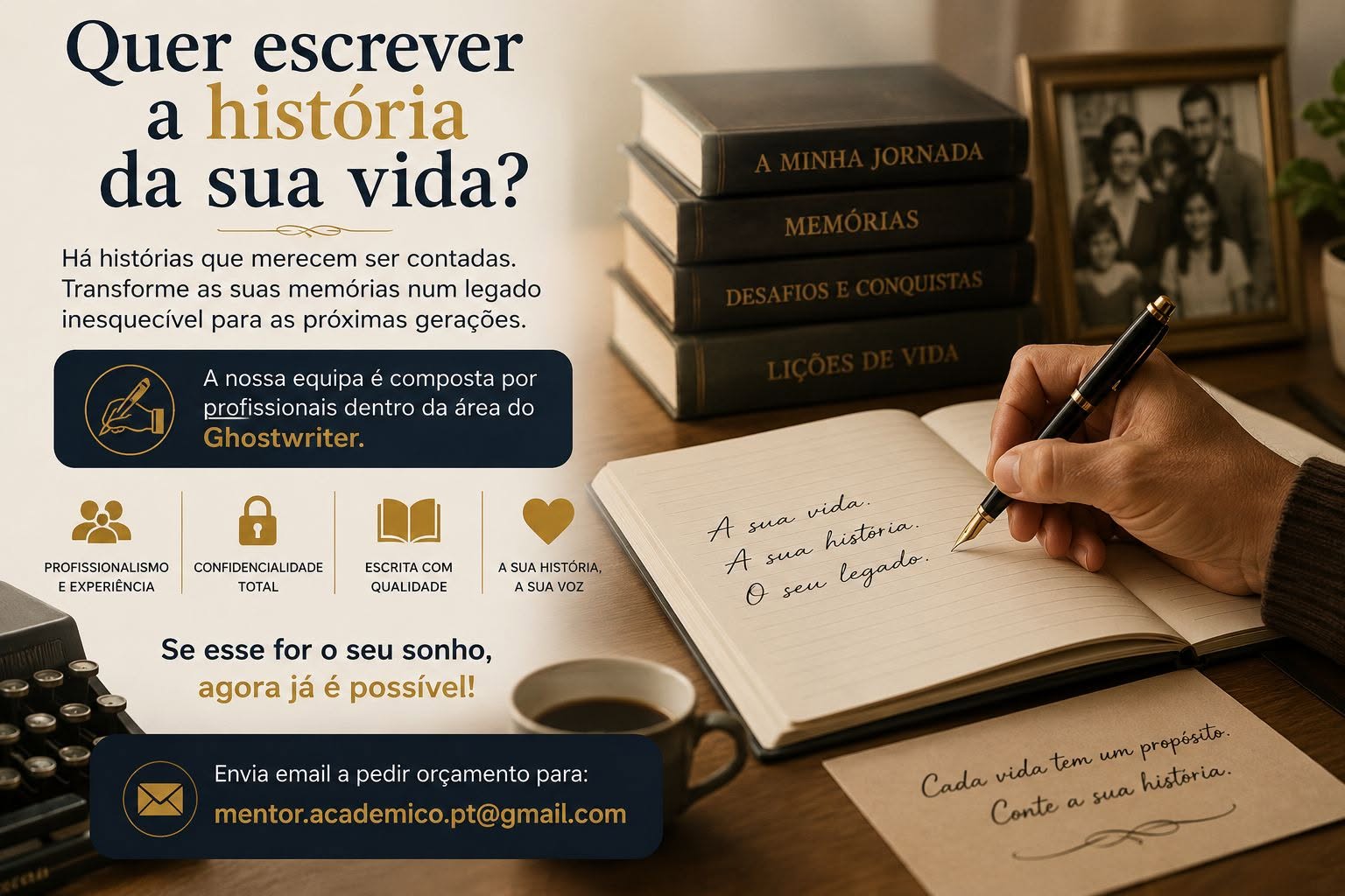 Quer contar a História da sua Vida?